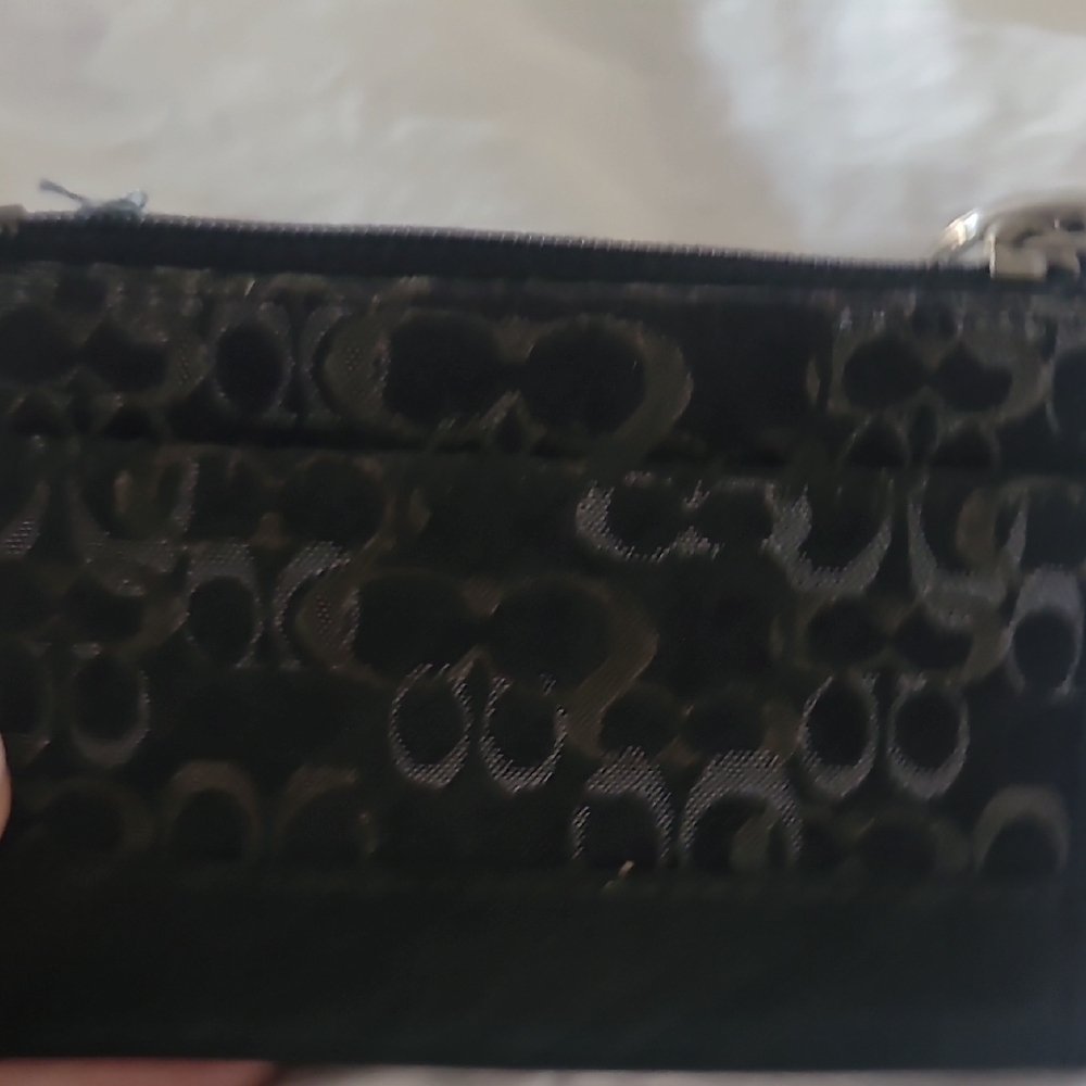 Coach Black Patterned Keychain Wallet - image 4